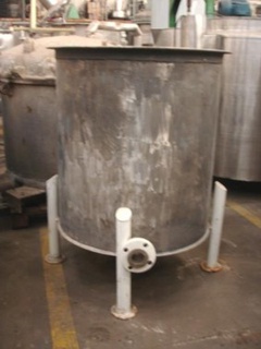 Tanque Em Aço Inox/ Capacidade 450 Ltrs